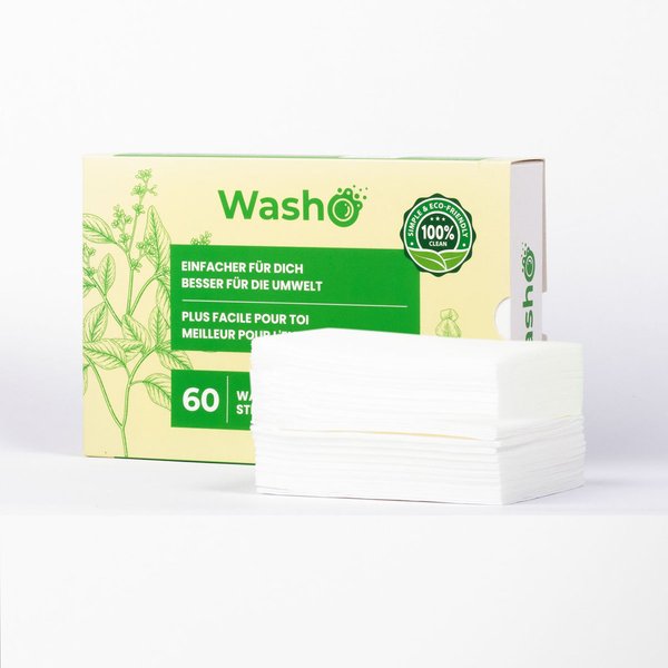 1 Box mit 60 Washo - ohne Duft